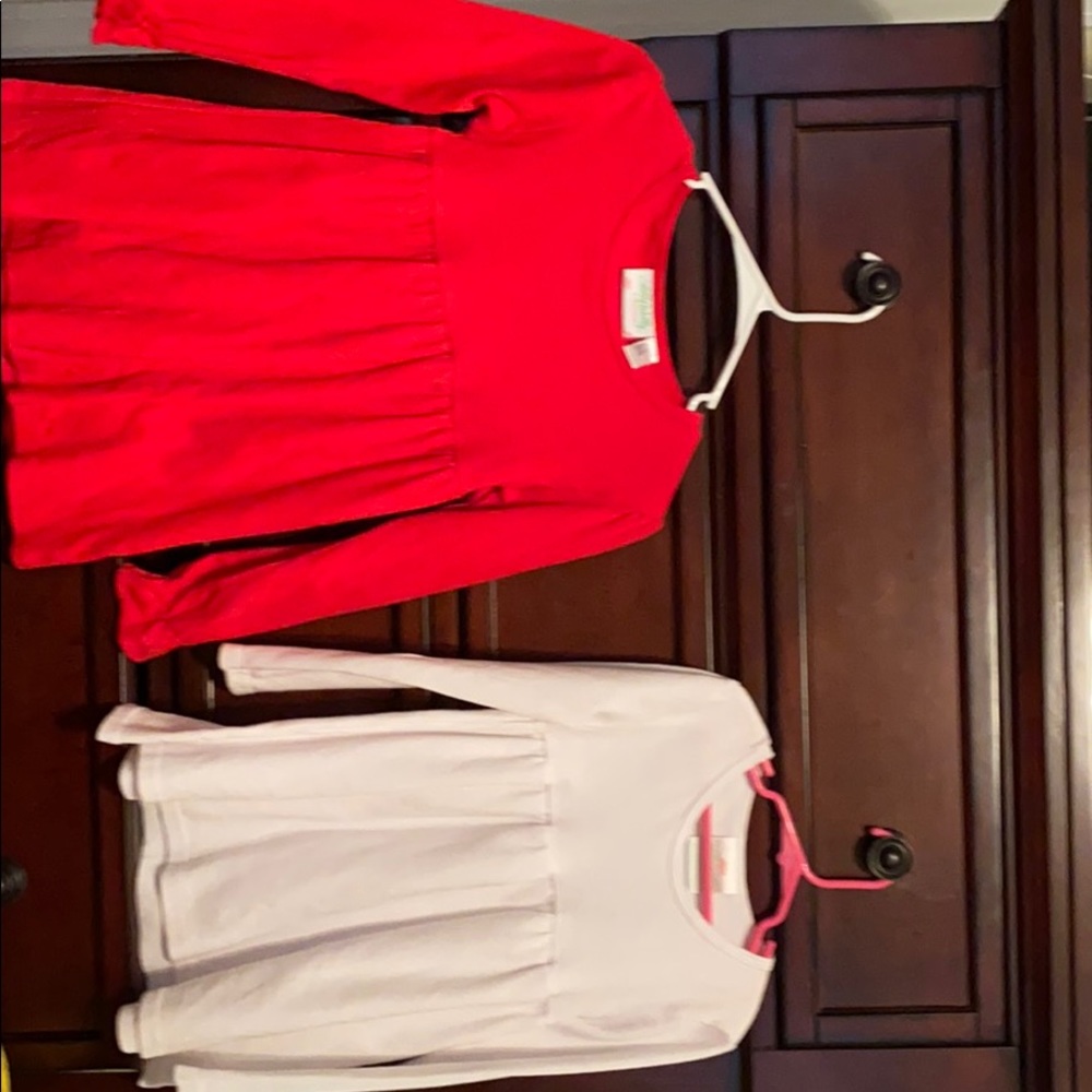 Red and white shirts